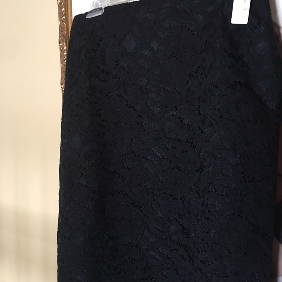 J Crew Collection Lace pencil skirt nwt black